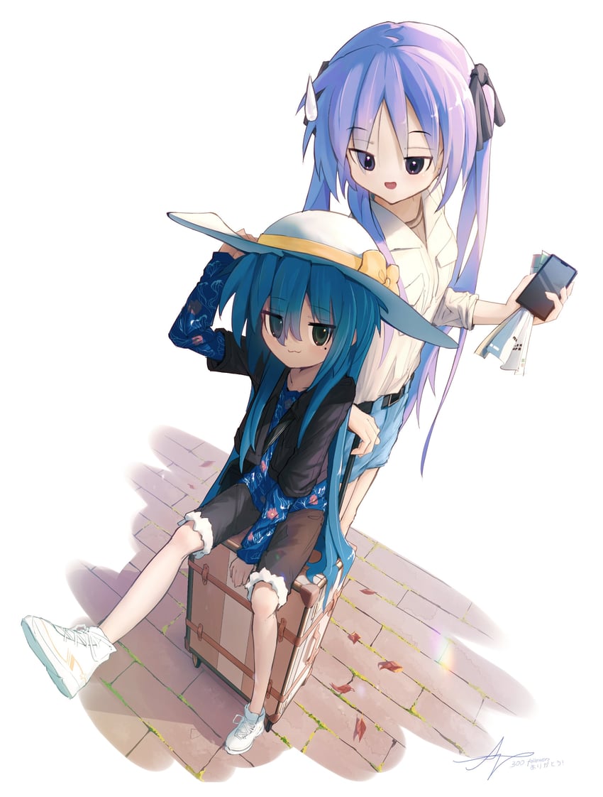 hiiragi kagami and izumi konata (lucky star) drawn by ap04astral