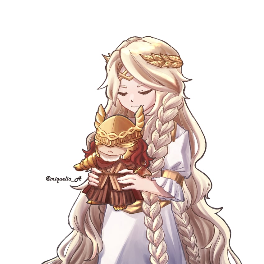 malenia blade of miquella and miquella (elden ring) drawn by miqueliafantasia