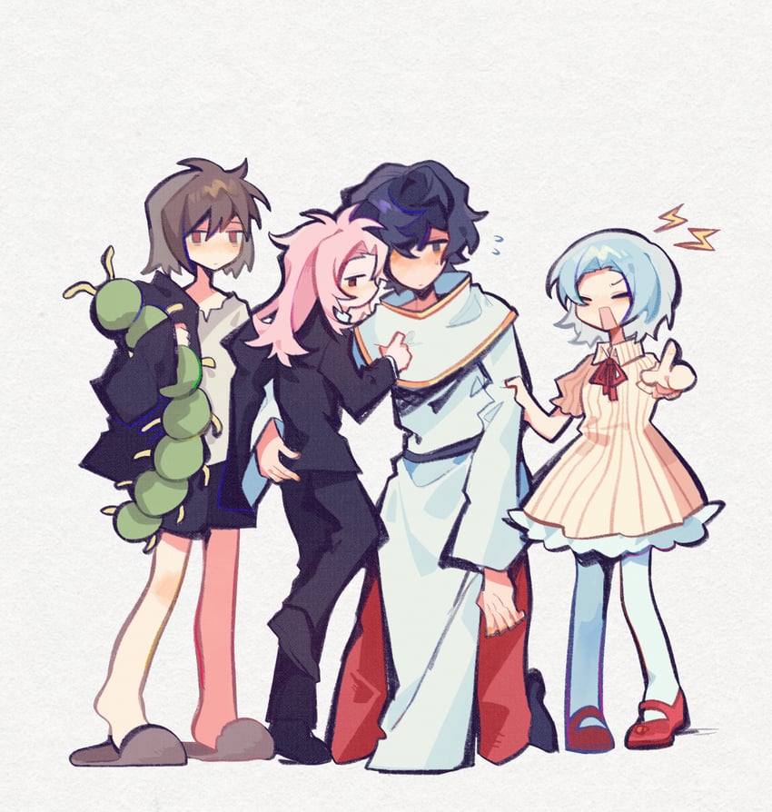 hatsutori hajime, utsugi noriyuki, isoi haruki, and enomoto noa (saibou shinkyoku) drawn by kuwuzhengpai