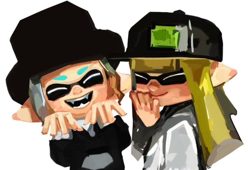 inkling player character and inkling girl (splatoon) drawn by ouoxz0t881876