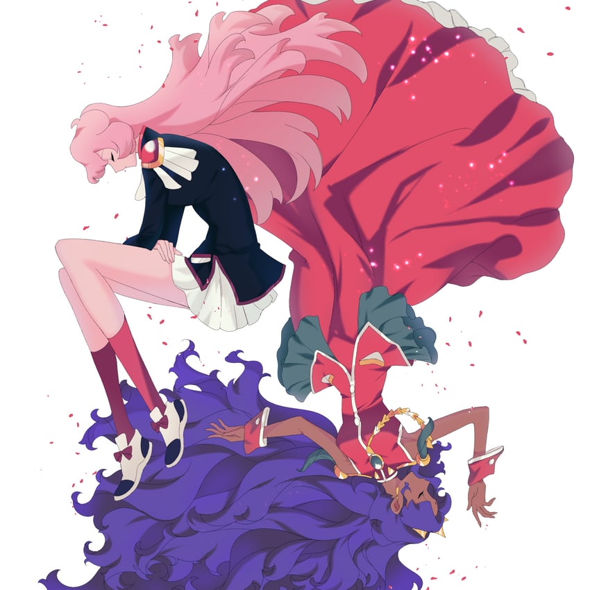tenjou utena and himemiya anthy (shoujo kakumei utena) drawn by weimidejingshenbingyisheng