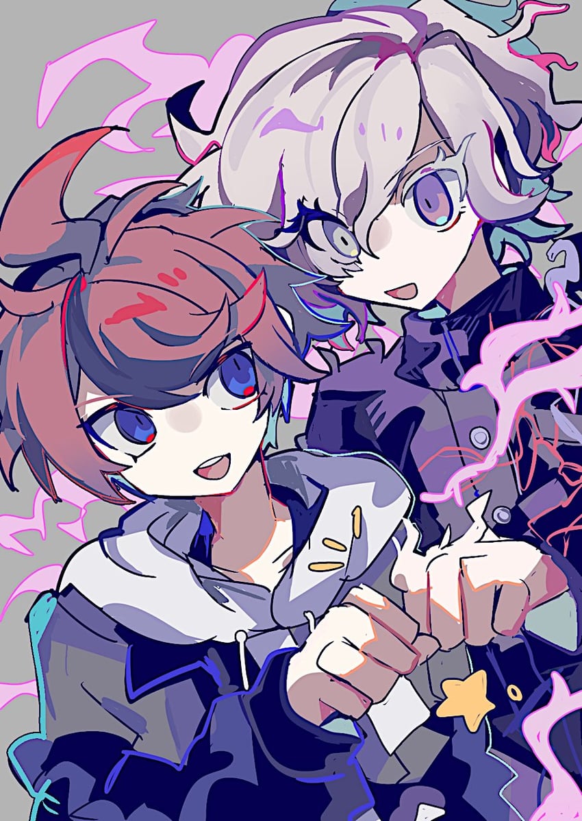 sumino takumi and shion (the hundred line -last defense academy-) drawn by fjsk