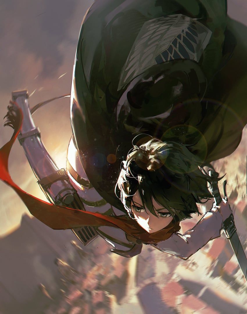 mikasa ackerman (shingeki no kyojin) drawn by dino_(dinoartforame)