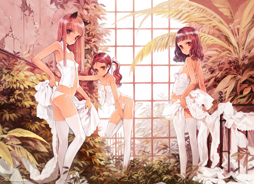 ema, touka, and sayu (shirotsume souwa) drawn by oyari_ashito