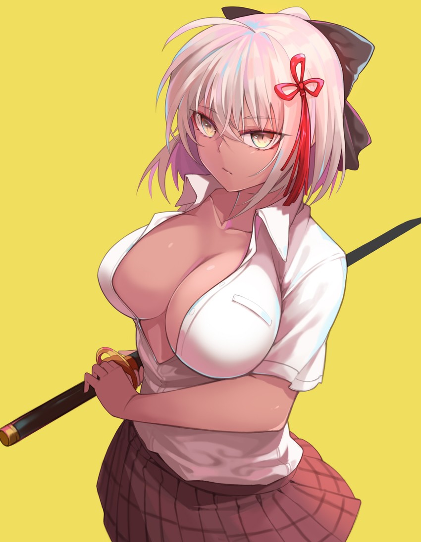okita souji and okita souji alter (fate and 1 more) drawn by huyou_(awegk)
