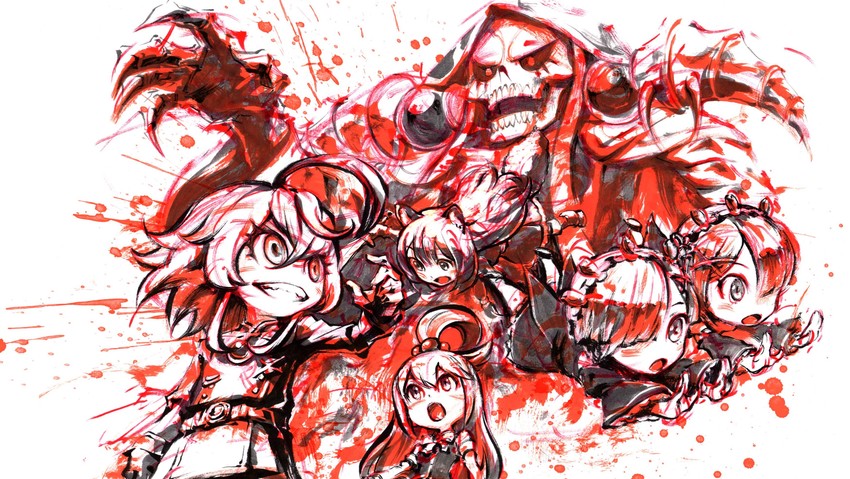 rem, aqua, ram, raphtalia, tanya degurechaff, and 1 more (kono subarashii sekai ni shukufuku wo! and 5 more) drawn by iwamoto_tatsurou