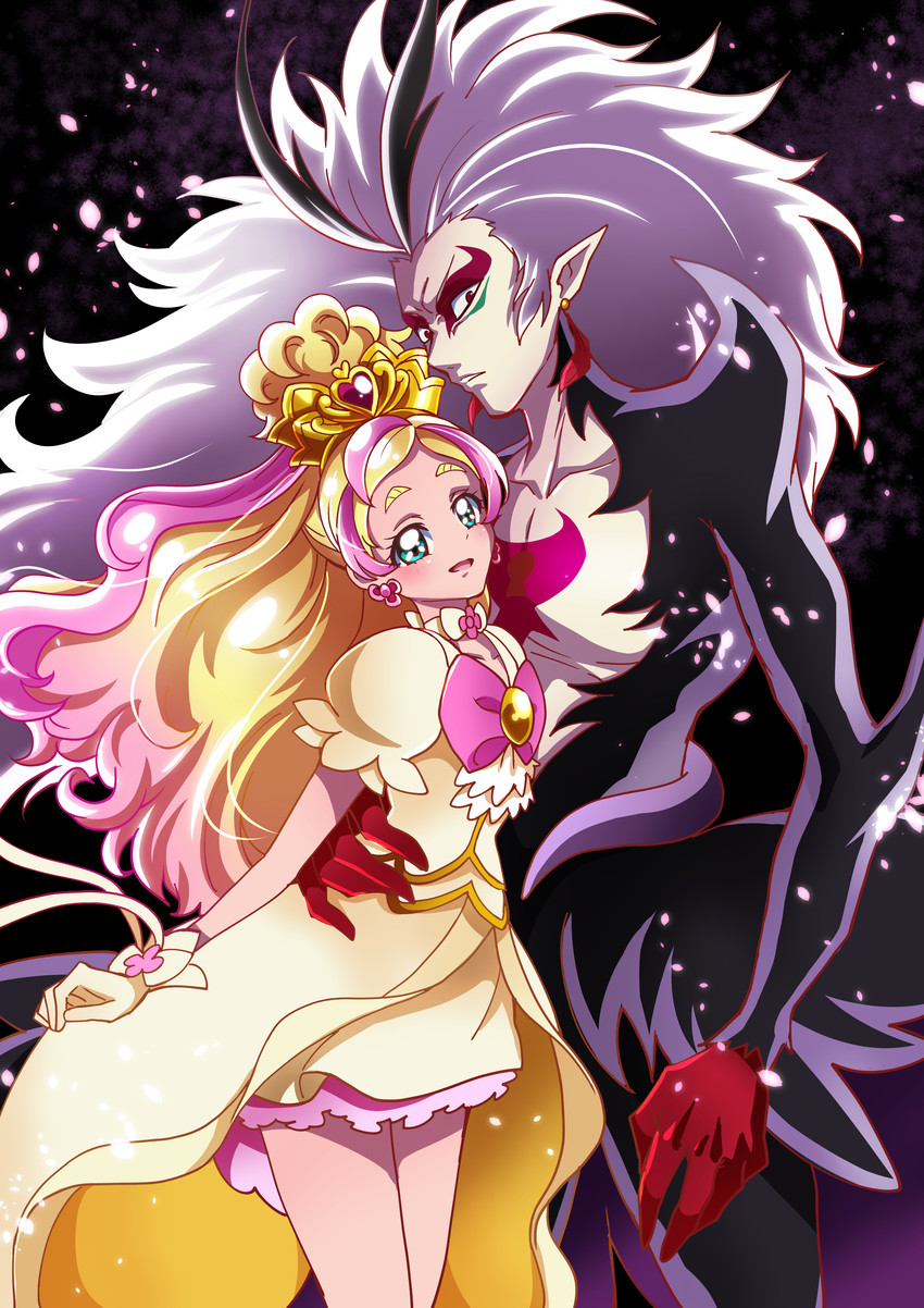 haruno haruka, cure flora, and close (precure and 1 more) drawn by sharumon