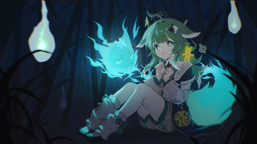 huohuo and tail (honkai and 1 more) drawn by xianyud