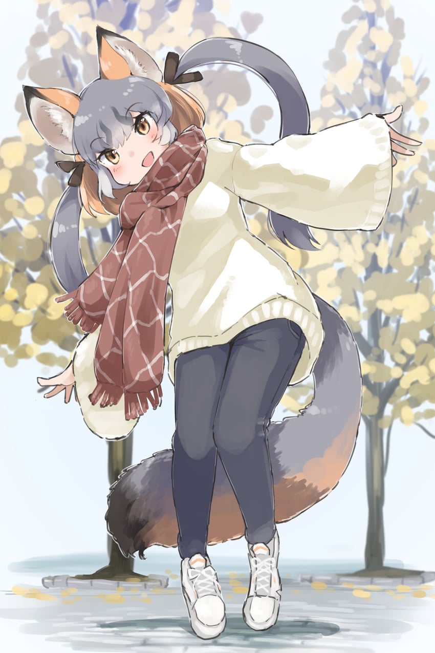island fox (kemono friends and 1 more) drawn by iwa_(iwafish)
