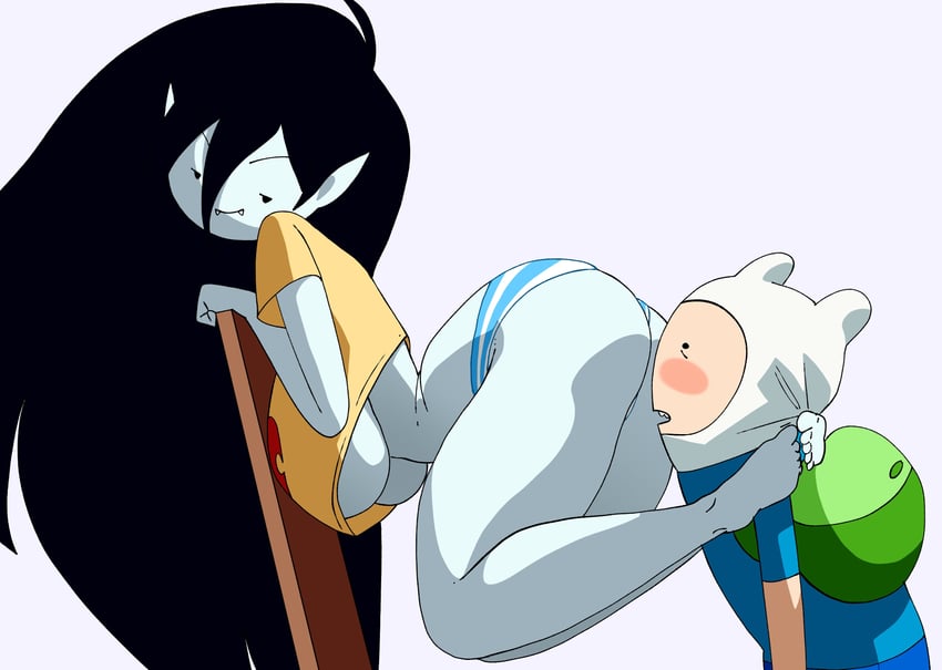 marceline abadeer and finn the human (adventure time) drawn by inker_comics