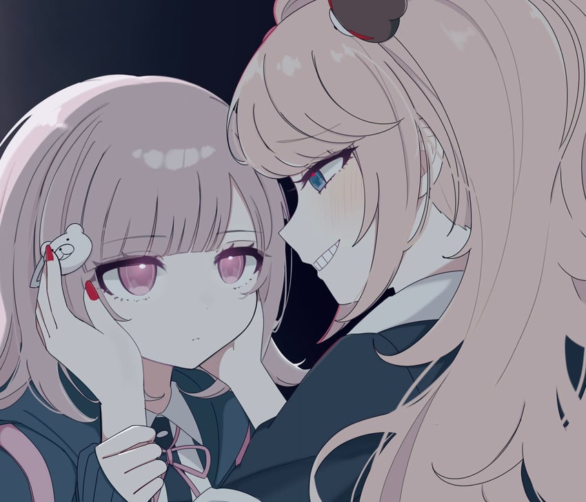 nanami chiaki and enoshima junko (danganronpa and 1 more) drawn by chi_gu