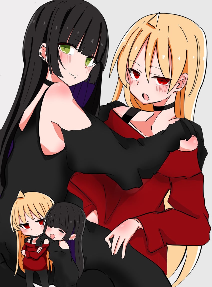 ijichi seika and pa-san (bocchi the rock!) drawn by jinyama