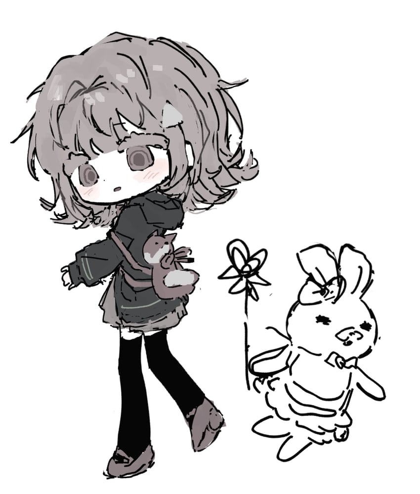 nanami chiaki and usami (danganronpa and 1 more) drawn by gyeolham and gyeolham_(0428l0314)