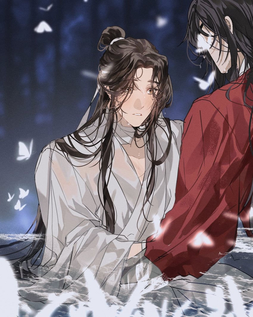 xie lian and hua cheng (tianguan cifu) drawn by ronpu_cooing