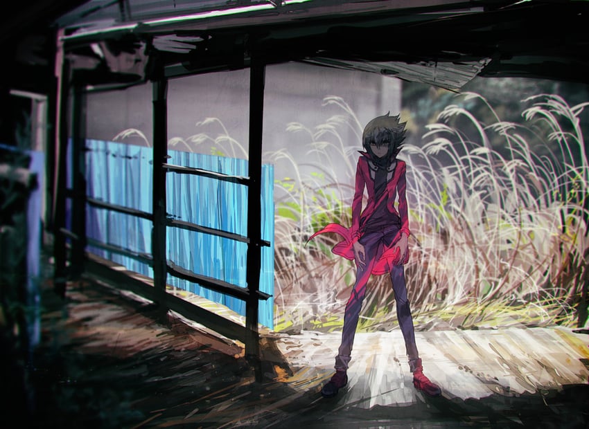 yuki judai (yu-gi-oh! and 1 more) drawn by moribuden