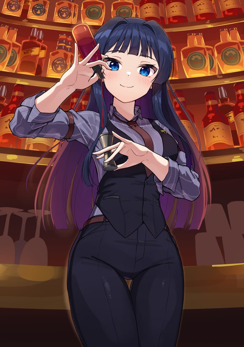 mogami shizuka (idolmaster and 2 more) drawn by kamille_(vcx68)