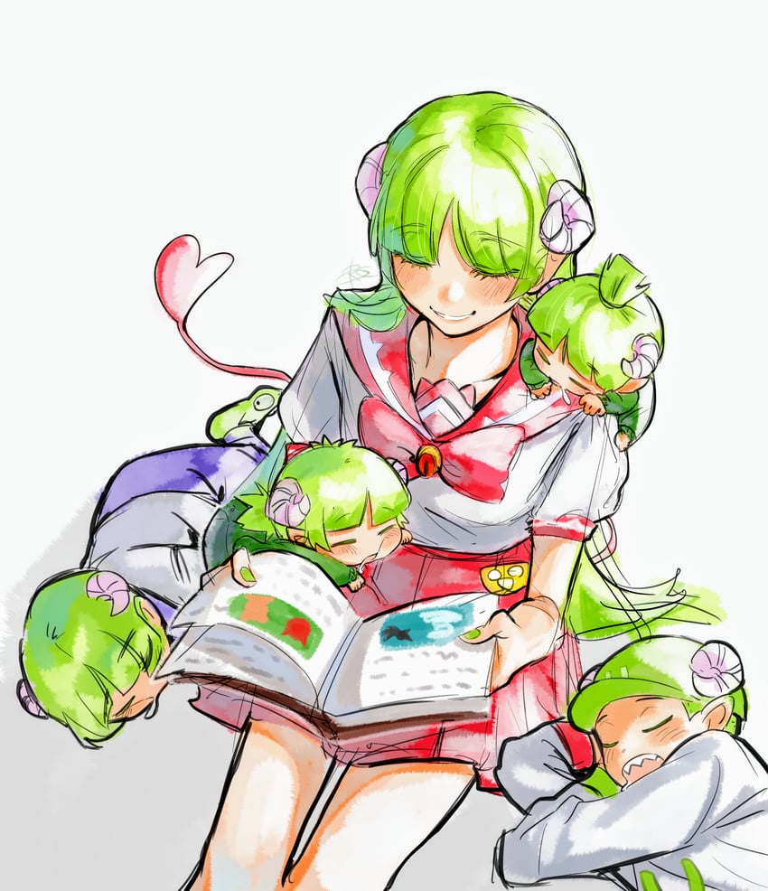 valac clara, valac ran ran, valac sin sin, valac keebow, valac konchie, and 1 more (mairimashita! iruma-kun) drawn by kr27