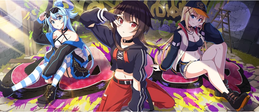 megumin, aqua, and darkness (kono subarashii sekai ni shukufuku wo! and 1 more)