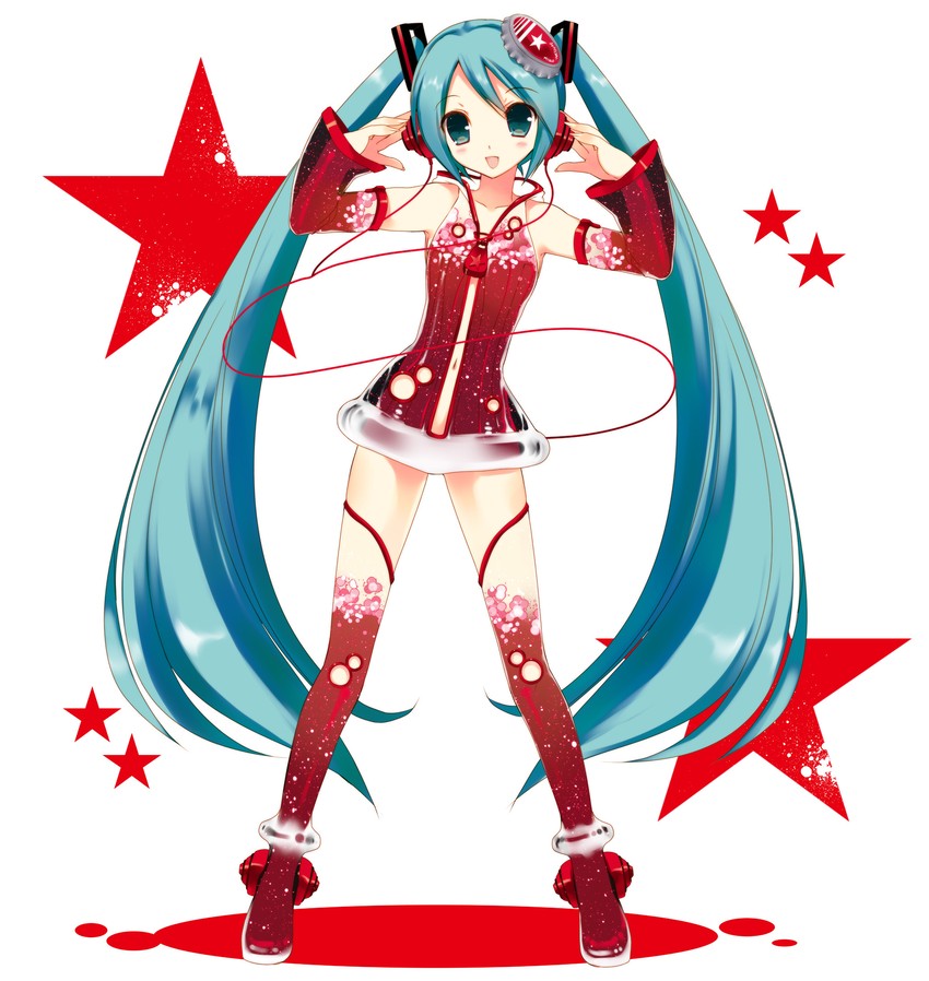 hatsune miku and cola miku (vocaloid) drawn by takanae_kyourin