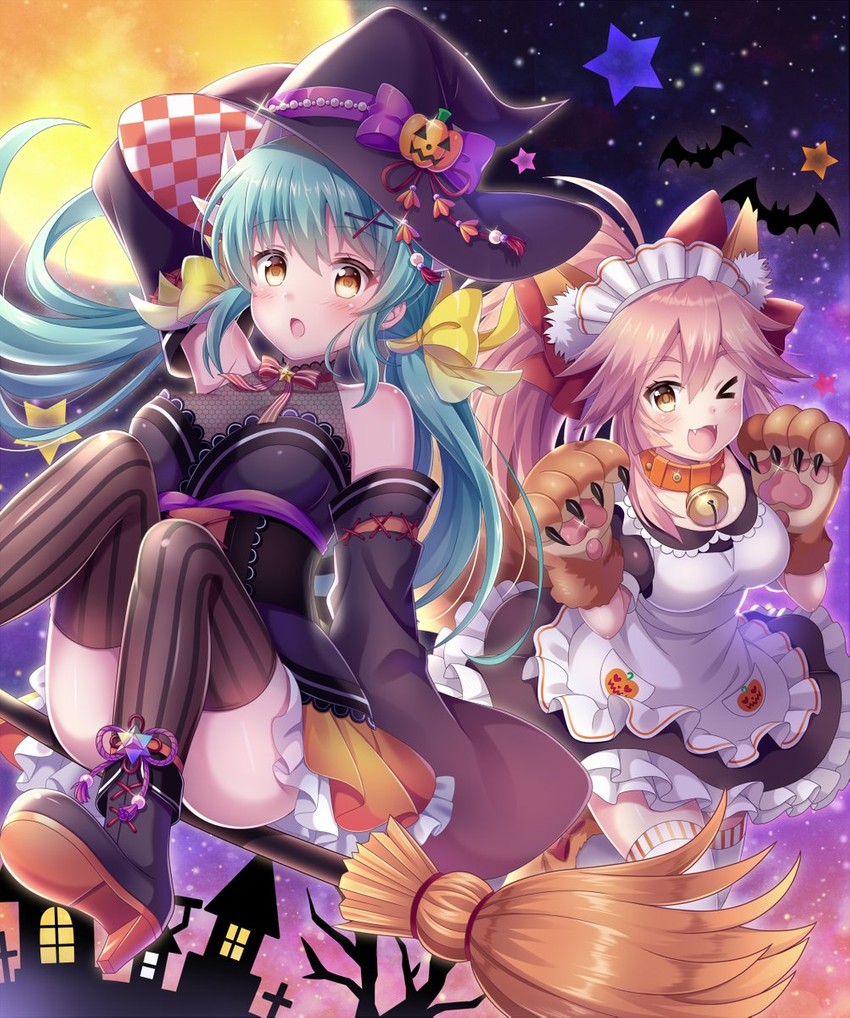tamamo, kiyohime, and tamamo cat (fate and 1 more) drawn by suzumia_(daydream)
