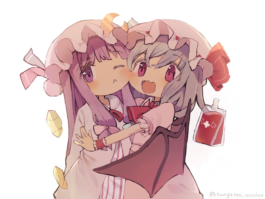 remilia scarlet and patchouli knowledge (touhou) drawn by tungsten_mochoo