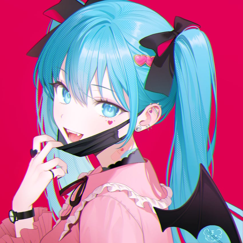 hatsune miku (vocaloid and 1 more) drawn by takimii