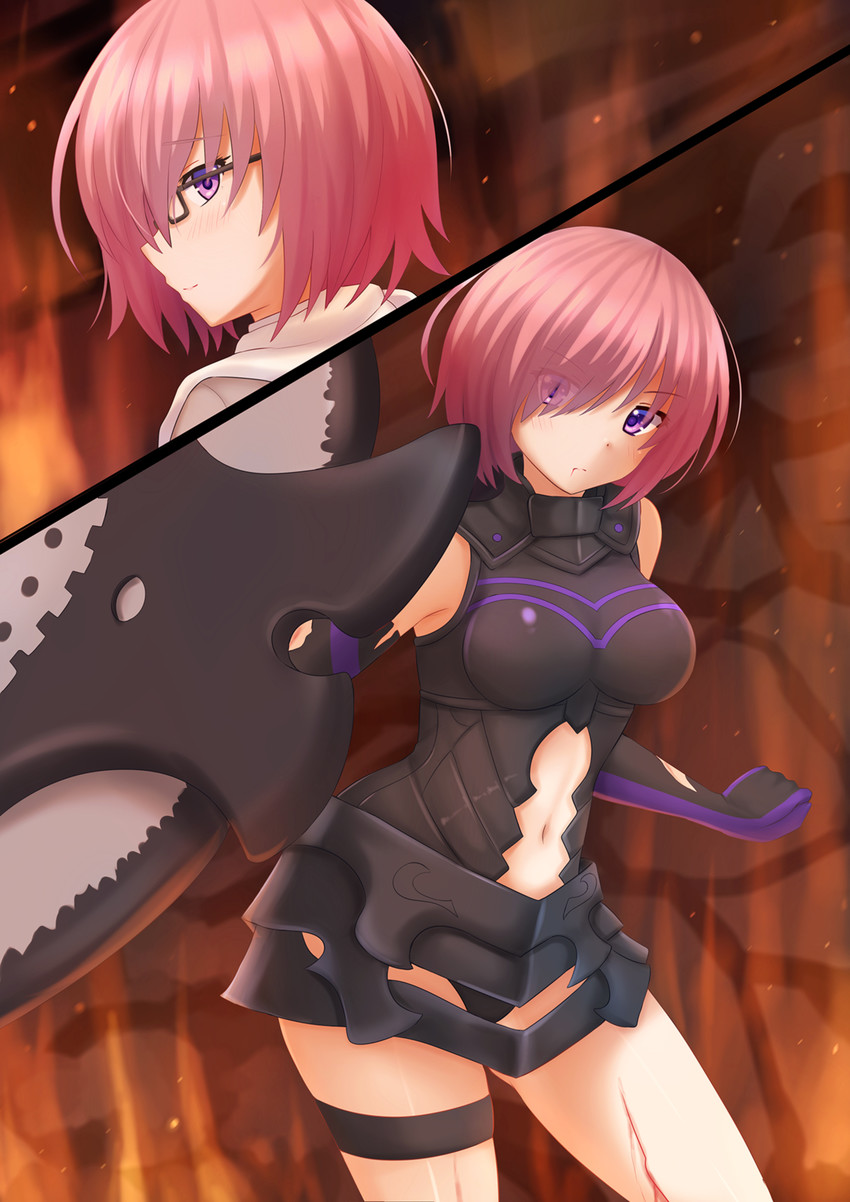 mash kyrielight (fate and 1 more) drawn by kazenokaze