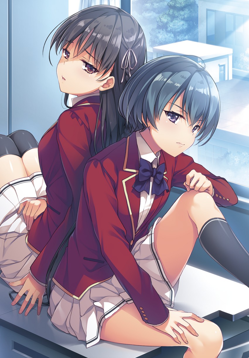 horikita suzune and ibuki mio (youkoso jitsuryoku shijou shugi no kyoushitsu e) drawn by yu_yu