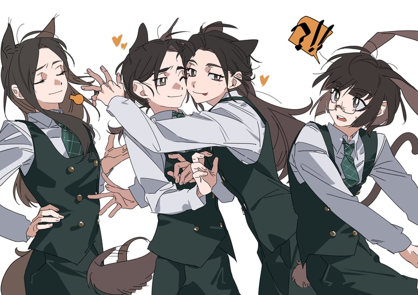 yoo je-i, woo seul-gi, choi kyung, and joo ye-ri (friendly rivalry) drawn by molu_stranger