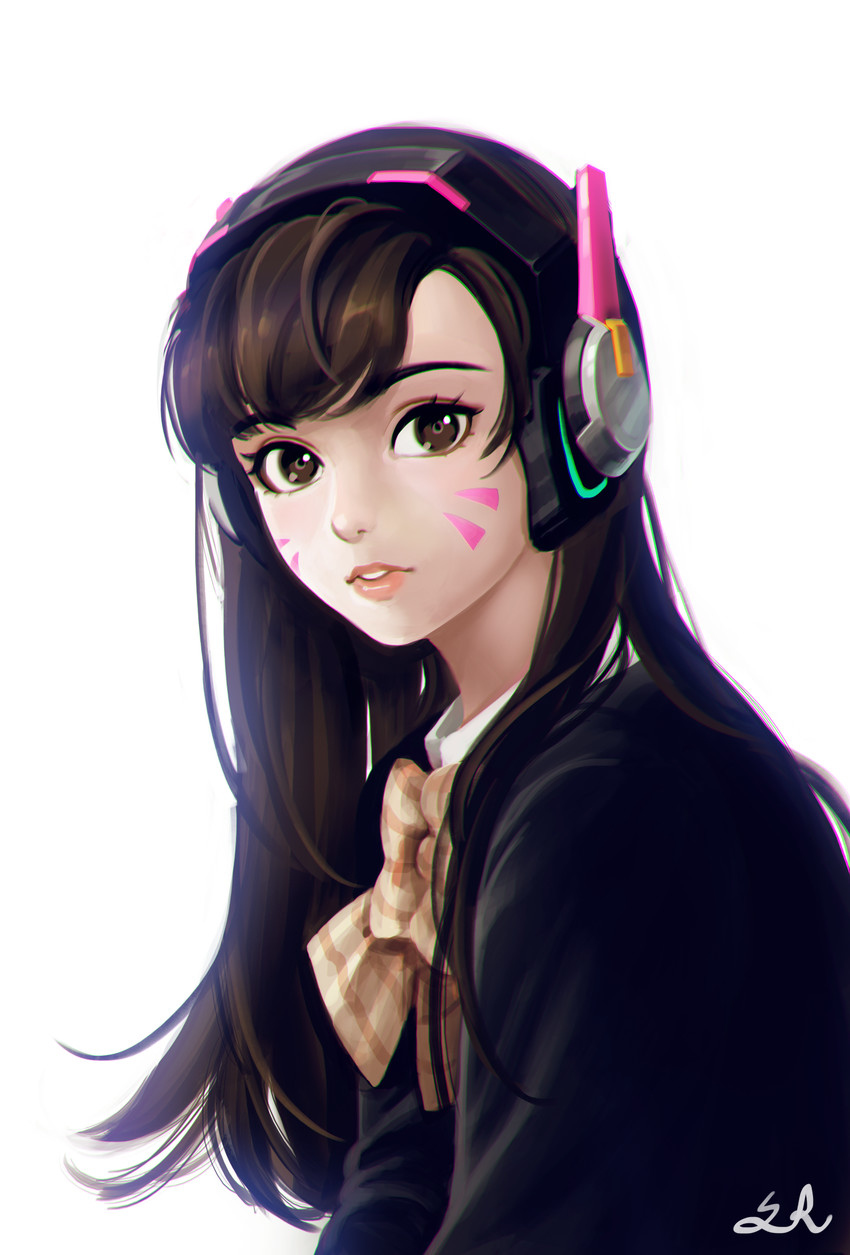 d.va (overwatch and 1 more) drawn by tenka
