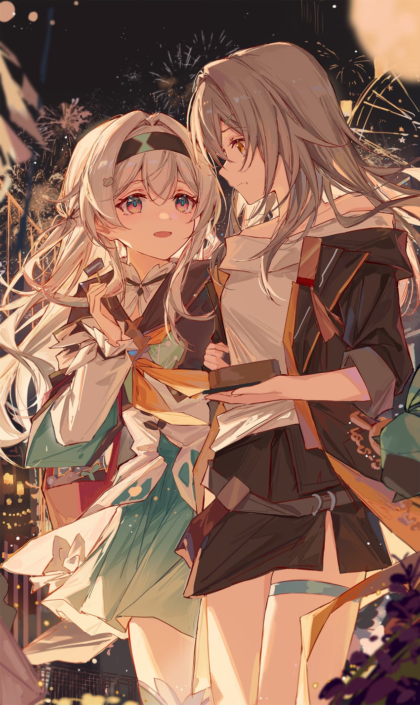 trailblazer, firefly, and stelle (honkai and 1 more) drawn by yajuu