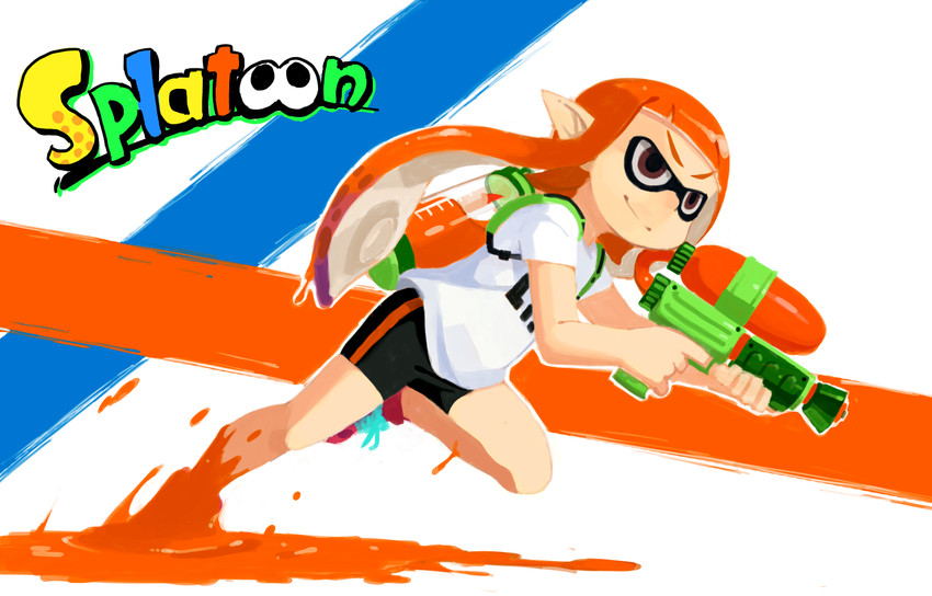 inkling player character, inkling girl, and kaori (splatoon and 1 more) drawn by nishimura_(prism_engine)