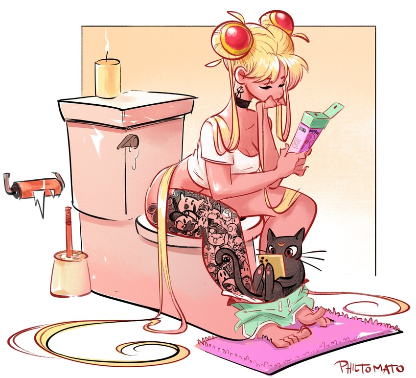pikachu, kirby, tsukino usagi, mario, moogle, and 9 more (pokemon and 10 more) drawn by philtomato