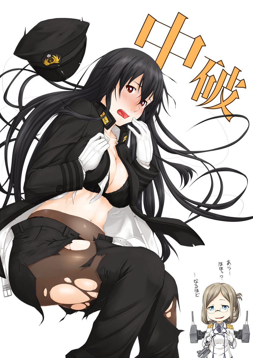 female admiral, katori, and tatebayashi sakurako (kantai collection) drawn by niwatazumi