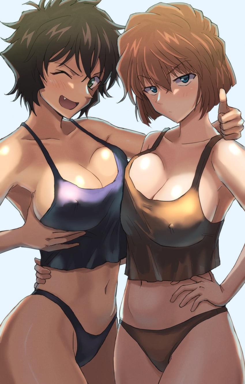 miyano shiho and sera masumi (meitantei conan) drawn by didd_ley