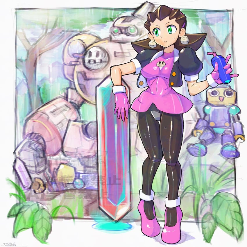 tron bonne and servbot (mega man and 1 more) drawn by oomasa_teikoku