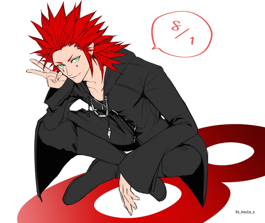 axel (kingdom hearts and 1 more) drawn by s_kouta_s