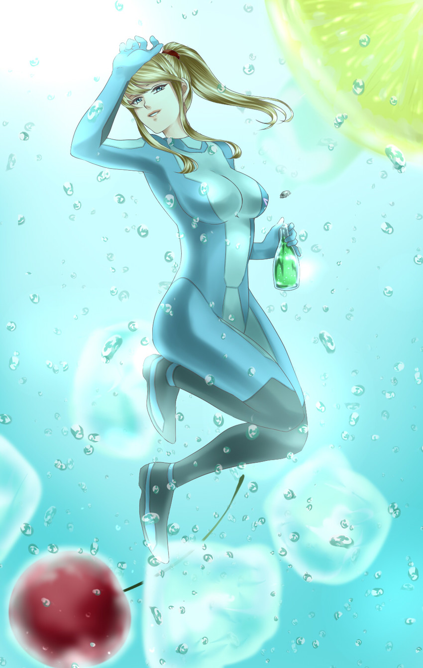 samus aran (metroid and 1 more) drawn by wasabi_(legemd)
