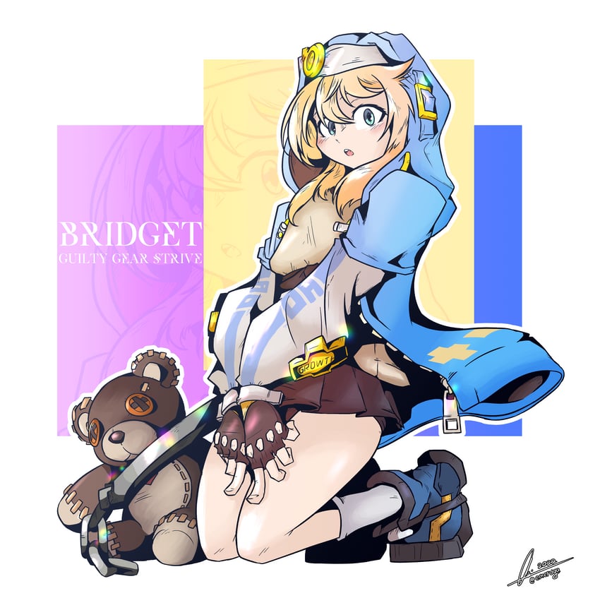 bridget (guilty gear and 1 more) drawn by emeruga
