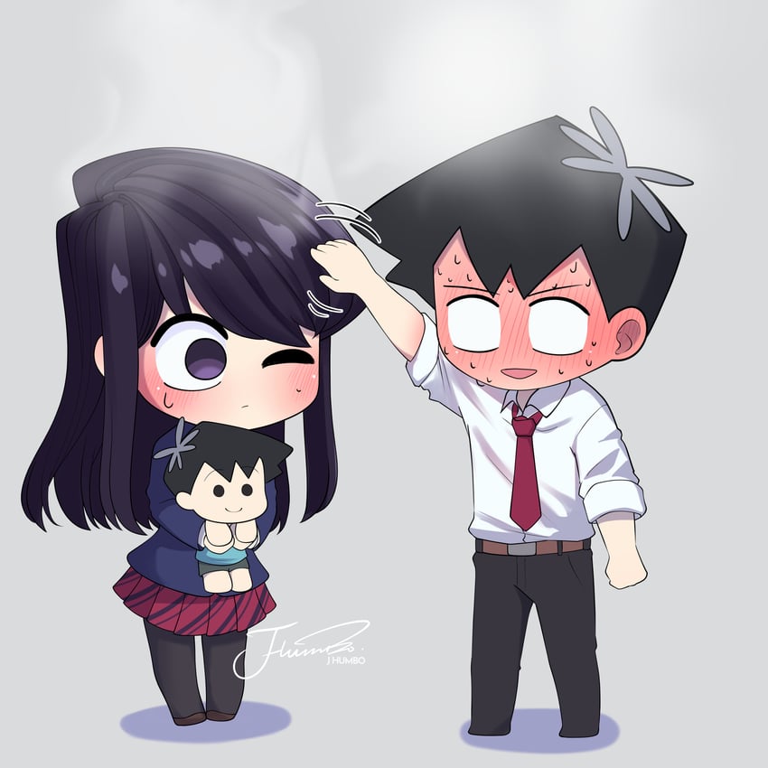 komi shouko and tadano hitohito (komi-san wa komyushou desu) drawn by j_humbo