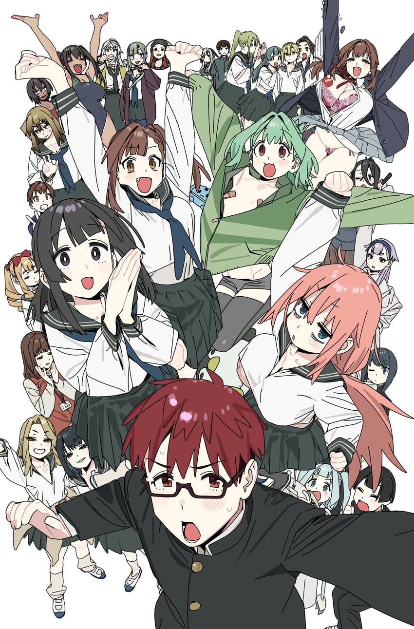 michinoku komaro, otori tan, kotobuki hisako, terui arisu, mizunoe ume, and 6 more (seitokai ni mo ana wa aru!) drawn by imamura_ryou