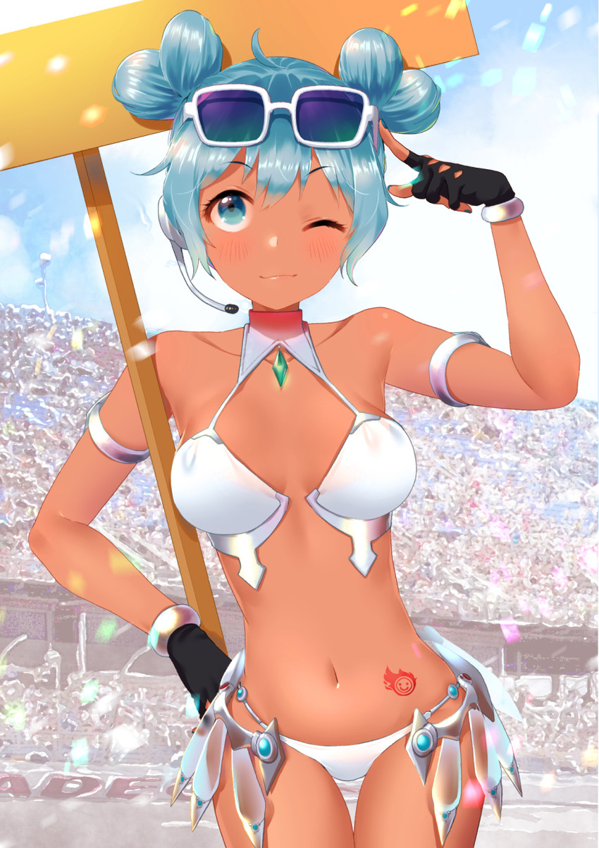 hatsune miku and racing miku (vocaloid and 2 more) drawn by furururu