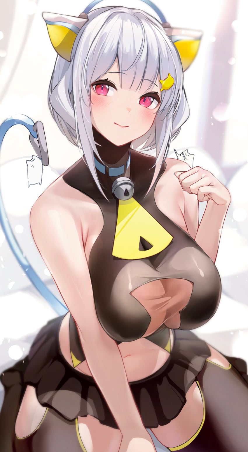 harusame nekoko (indie virtual youtuber) drawn by rikiddo_(tise_00)