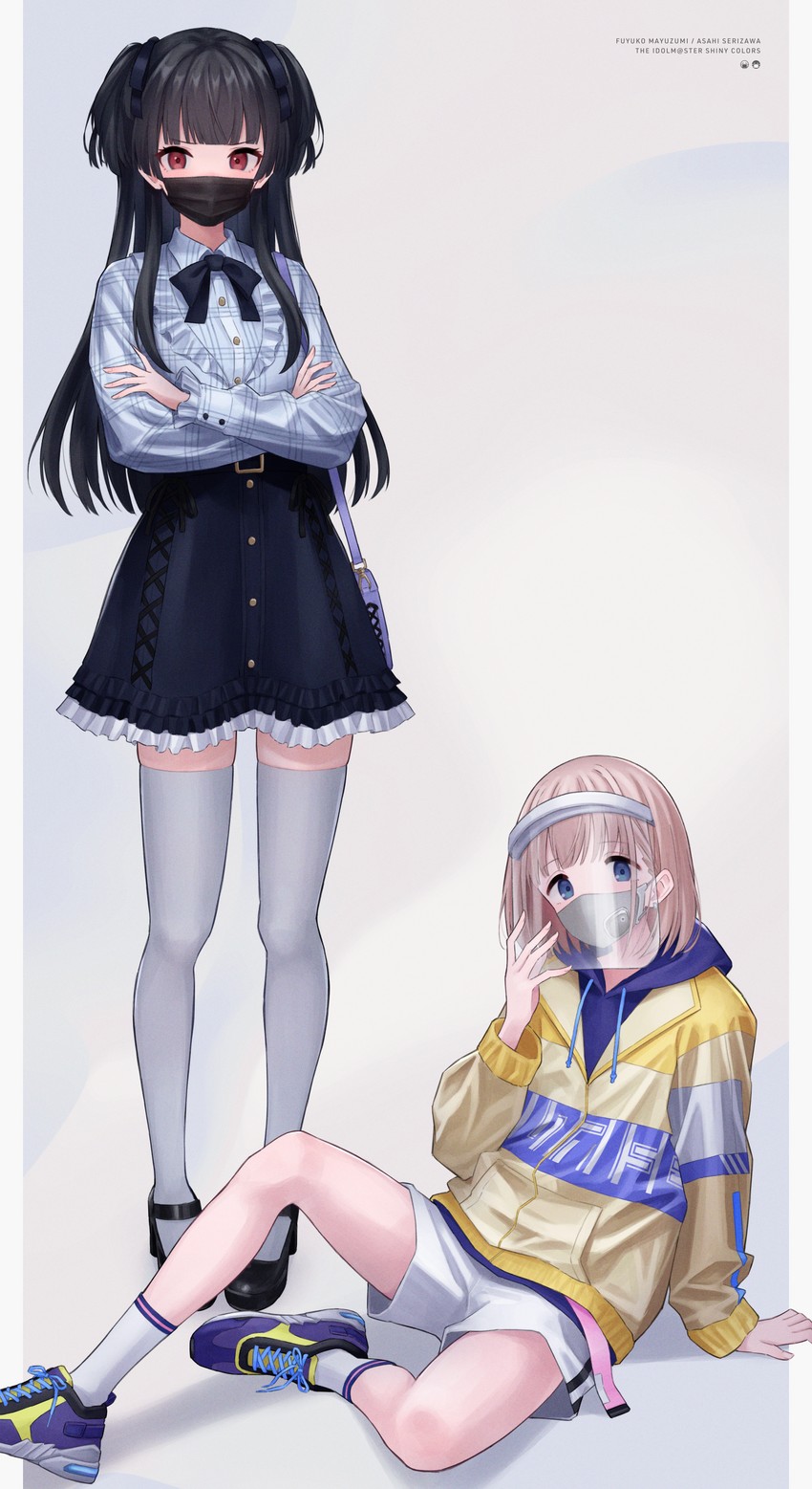 mayuzumi fuyuko and serizawa asahi (idolmaster and 1 more) drawn by infektionary