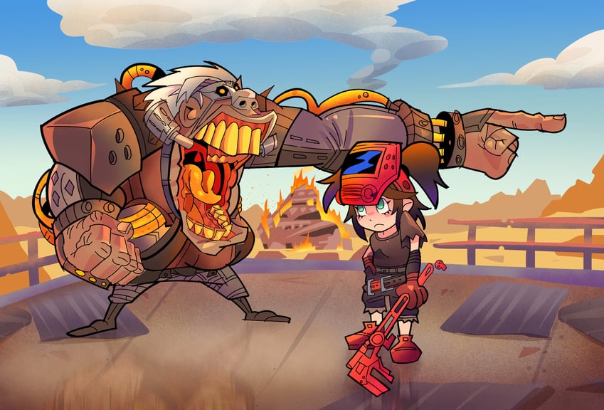 the machinist and megalo don (fortnite) drawn by jiansketch
