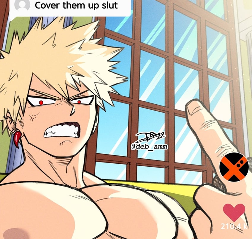 bakugou katsuki (boku no hero academia and 1 more) drawn by debby-san