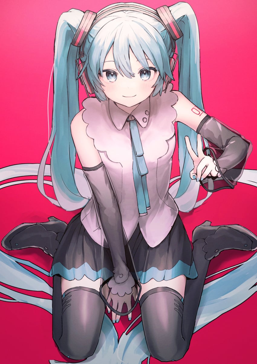 hatsune miku (vocaloid and 1 more) drawn by shiratakiseaice