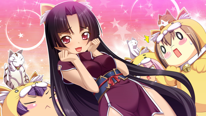 sonken, kannei, shuutai, and ryomou (koihime musou and 1 more) drawn by hikage_eiji