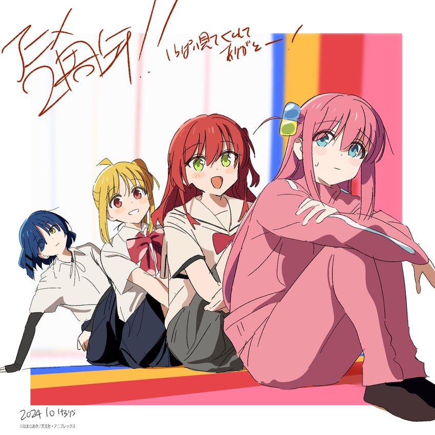 gotoh hitori, kita ikuyo, ijichi nijika, and yamada ryo (bocchi the rock!) drawn by kerorira
