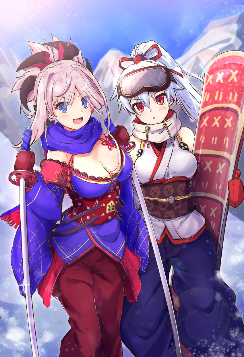 miyamoto musashi and tomoe gozen (fate and 1 more) drawn by samoore